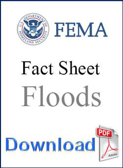 ดาวน์โหลด (Download): Fact Sheet Floods (FEMA) (PDF) คลิ๊ก 